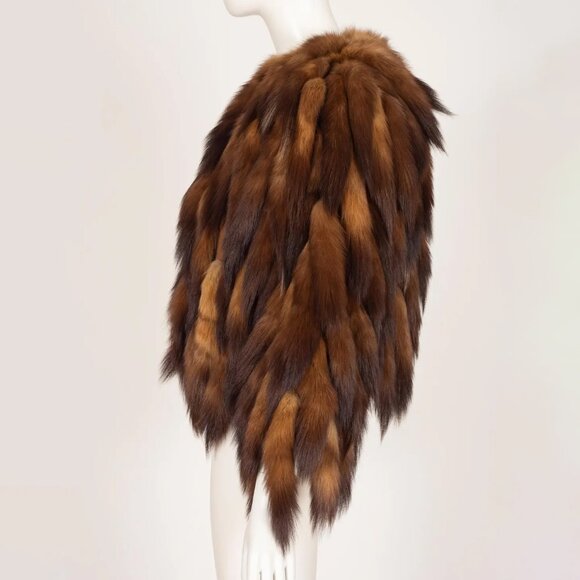 1970s/1980s "The Twenty-Four Collection" Vintage Sable Tail Fur Suede Jacket Sz - Picture 4 of 7